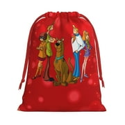Scooby Doo Christmas Gift Bag Reusable Drawstring Holiday Gift Bags Party Favor Bags Xmas Candy Gift Bag