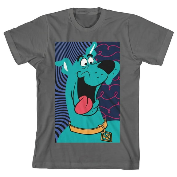 Scooby Doo Color Switch Scooby Boy's Charcoal T-shirt-XS