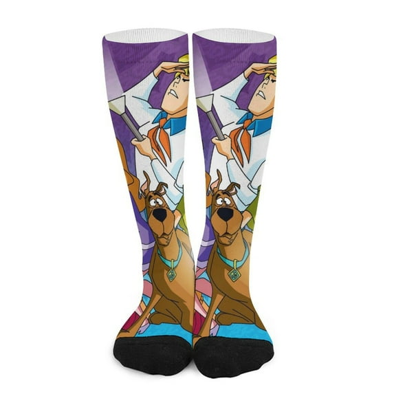 Scooby-Doo Compression Socks For Women And Men Knee High Support Socks For Running Athletic Cycling Travel Nurse