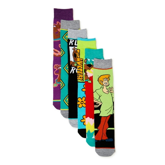 Scooby Doo Crew Socks, 6-Pack