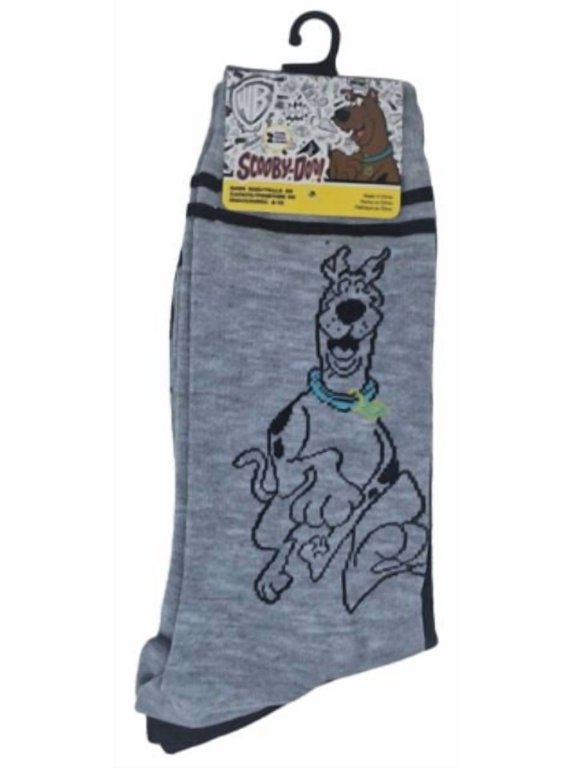 Crew Socks with Scooby Character Design, Gray, 2-Pair Pack