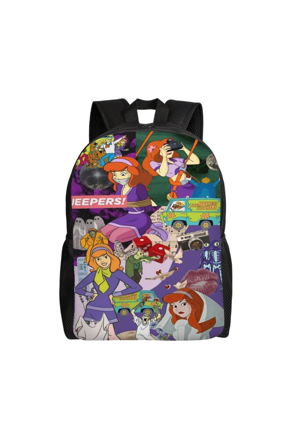 Scooby Doo Daphne Backpack Portable Laptop Bag Lightweight Daypack Bookbag Outdoor Travel