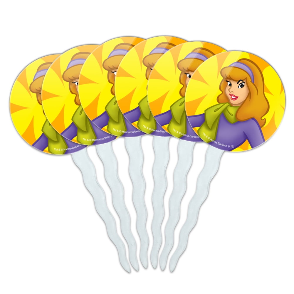 GRAPHICS AND MORE Scooby Doo Daphne Character Cupcake Picks Toppers Decoration Set of 6
