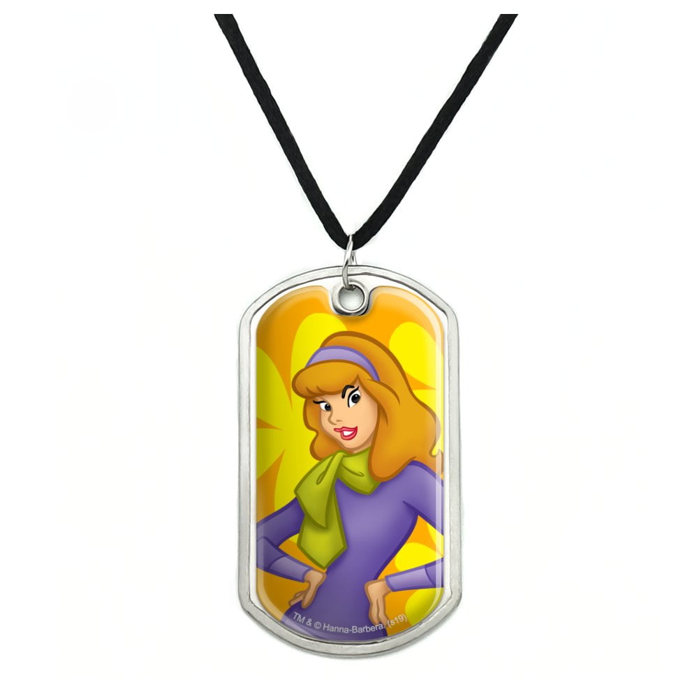 Scooby Doo Daphne Character Military Dog Tag Pendant Necklace with Cord
