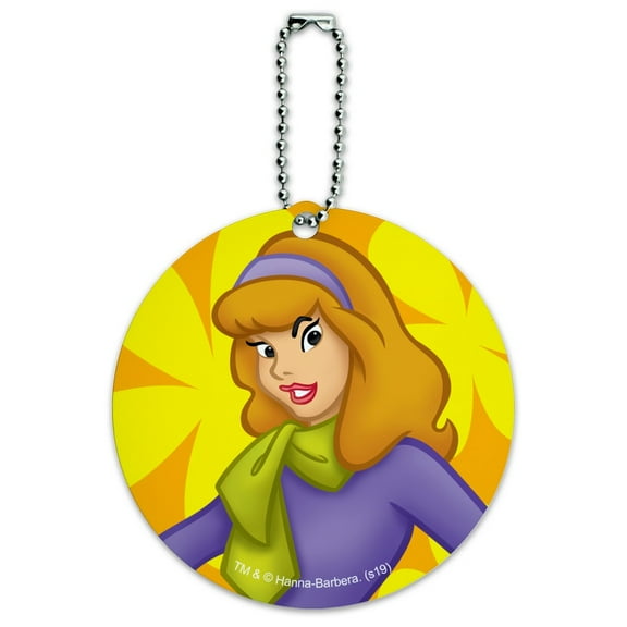 Scooby Doo Daphne Character Round Luggage ID Tag Card Suitcase Carry-On