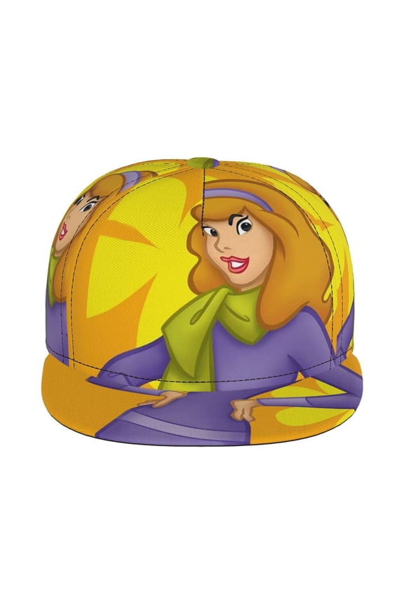 Scooby Doo Daphne Unisex Flat Brim Cap Adjustable Fitted Hat Baseball Cap for Men Women