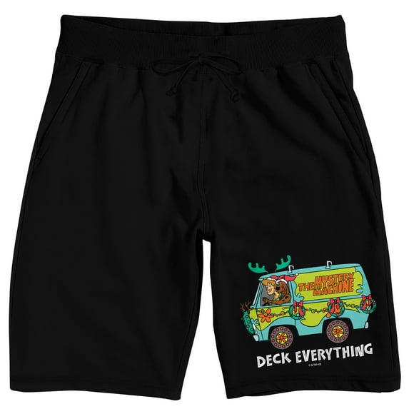 Scooby Doo Deck Everything Men's Black Sleep Pajama Shorts
