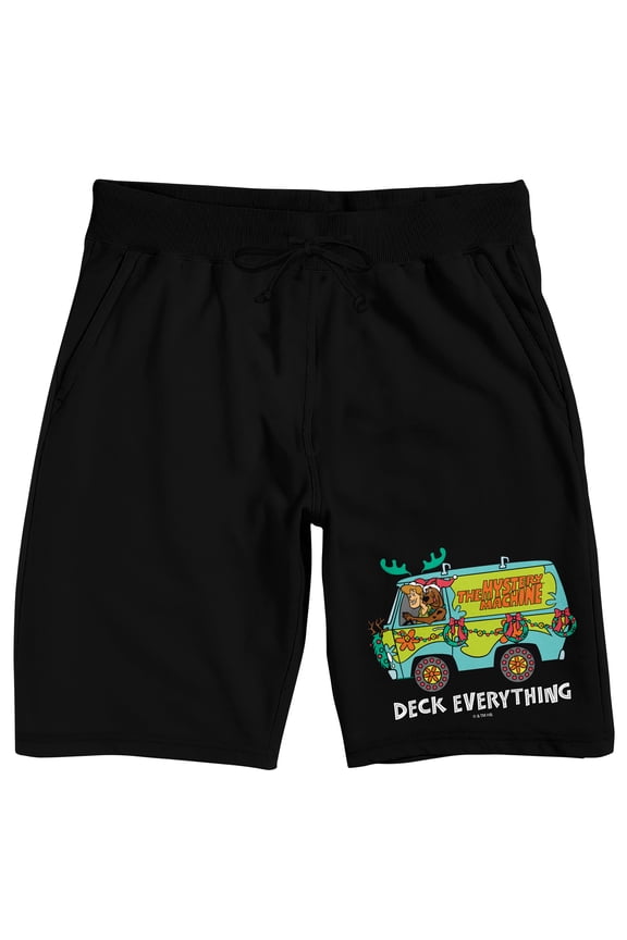 Scooby Doo Deck Everything Men's Black Sleep Pajama Shorts