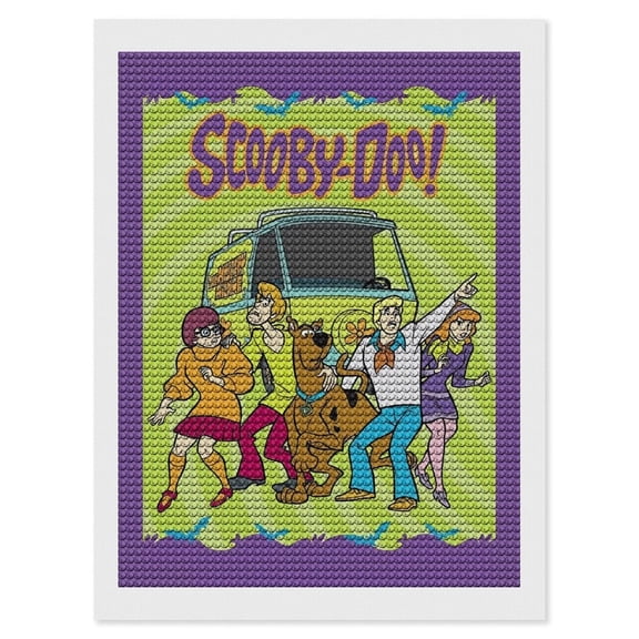 Scooby-Doo Diamond Painting Kits, DIY Handmade Poster Picture Decor Creative Artwork Gift, 12" X 16"