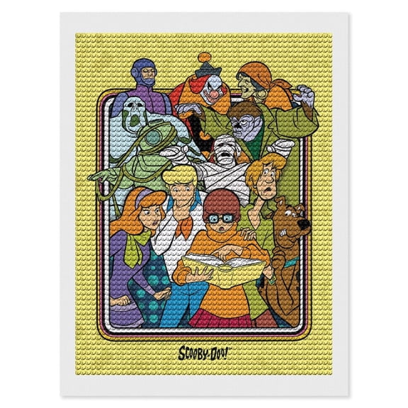 Scooby-Doo Diamond Painting Kits, DIY Handmade Poster Picture Decor Creative Artwork Gift, 12" X 16"