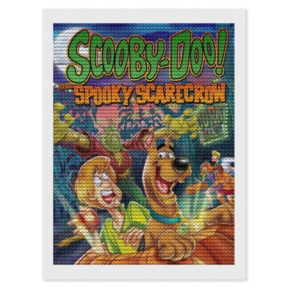 Scooby-Doo Diamond Painting Kits, DIY Handmade Poster Picture Decor Creative Artwork Gift, 12" X 16"
