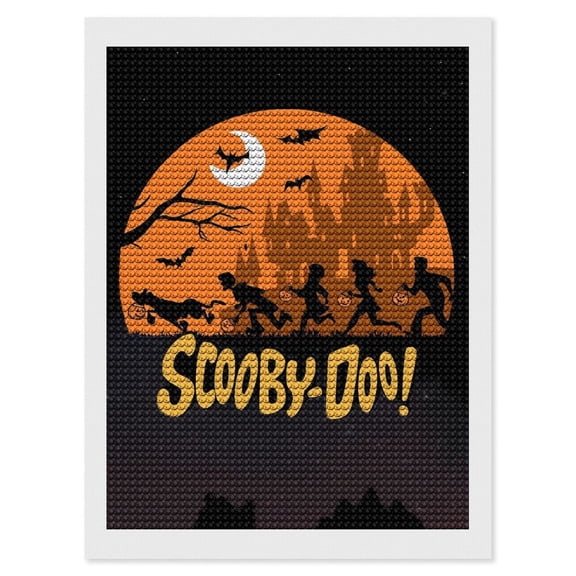 Scooby-Doo Diamond Painting Kits, DIY Handmade Poster Picture Decor Creative Artwork Gift, 12" X 16"