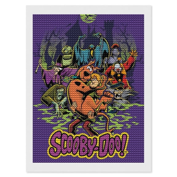 Scooby-Doo Diamond Painting Kits, DIY Handmade Poster Picture Decor Creative Artwork Gift, 12" X 16"