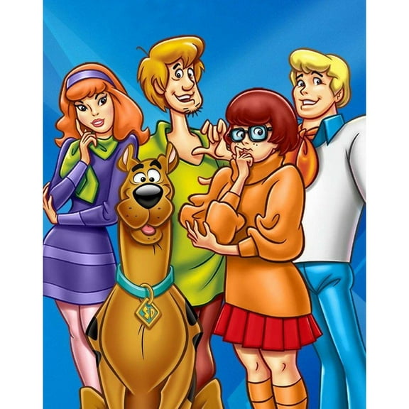 Scooby Doo Diamond Painting Set (for Adults) 5D DIY Anime Diamond Art Set (for Beginners) Round Full Diamond Diamond Painting Gem Art Crafts (Home Wall Decoration Gift)