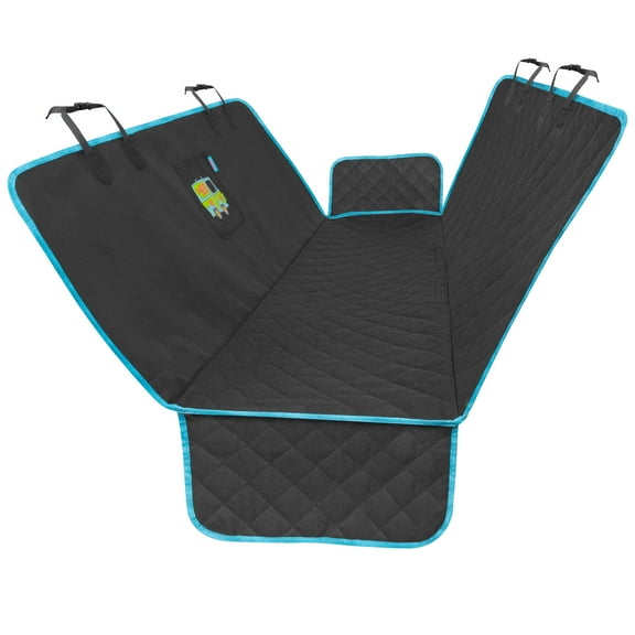 Scooby Doo Dog Car Bench Back Seat Cover Automotive Hammock Seat Cover for Pets with Storage Pocket, Heavy Duty Oxford Fabric with Non-Slip Stitching, Universal Fit for Car Truck Van and SUV