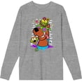 thumbnail image 1 of Scooby-Doo Dog With Shades Adult Heather Gray Crew Neck Long Sleeve Tee-XL, 1 of 3