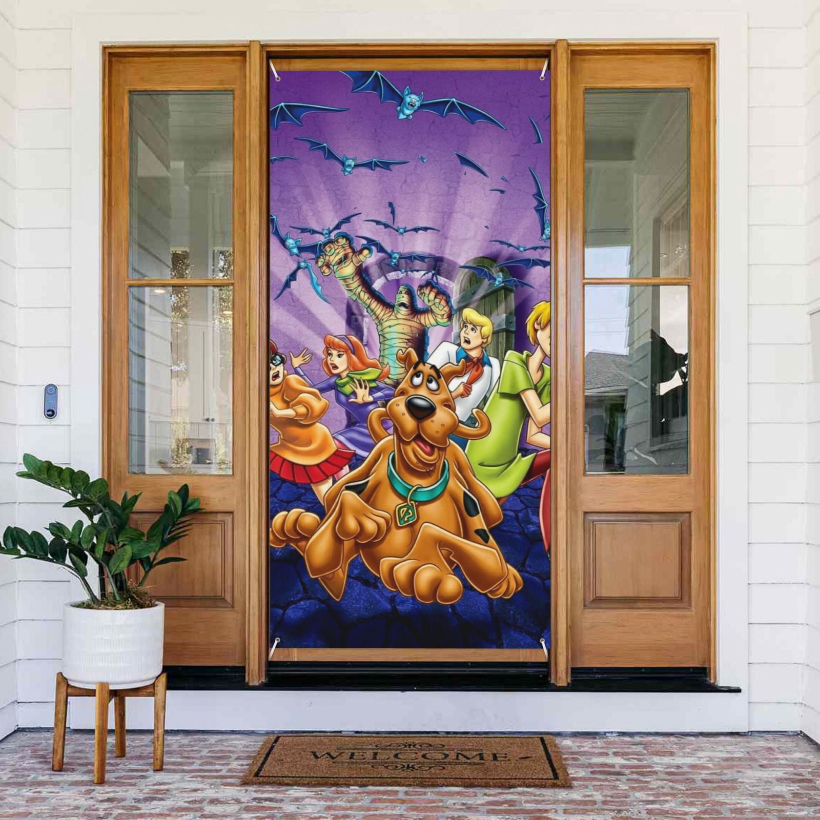 Scooby Doo Door Cover Decorated Banner Home Decor Tapestry Holiday