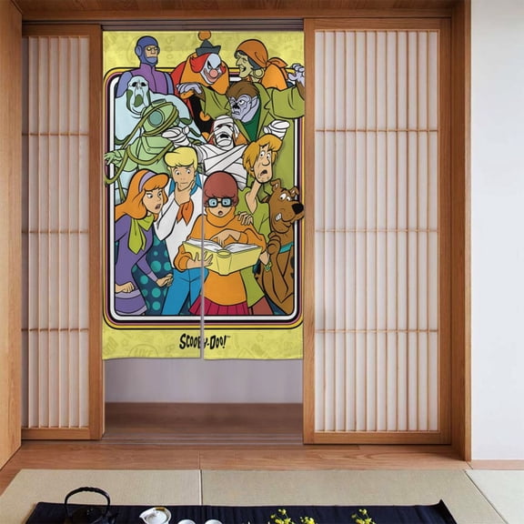 Scooby-Doo Doorway Curtains Blackout Partition Door Cover Decor Kitchen Dining Room Indoor Porch Tapestry,34" X 56"
