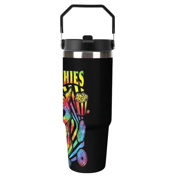 Scooby Doo Double-walled Insulated Mug with Handle, Straw, and Leak-proof Stainless Steel Travel Coffee Mug 30oz