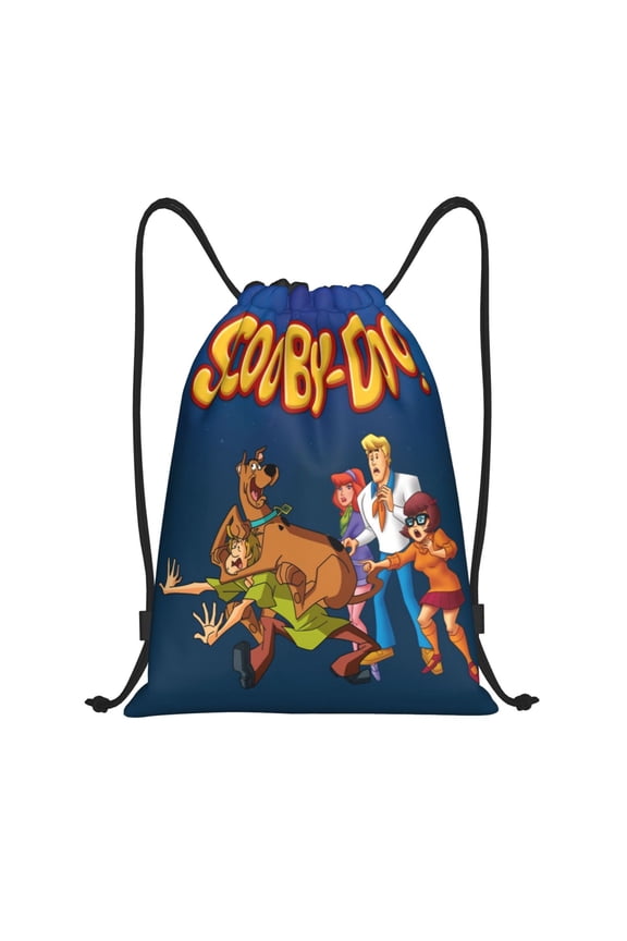 Scooby Doo Drawstring Backpack Fashion Print Waterproof String Bags Lightweight Shoulder Bag Sackpack for Sport Gym Beach Shopping Yoga Travel