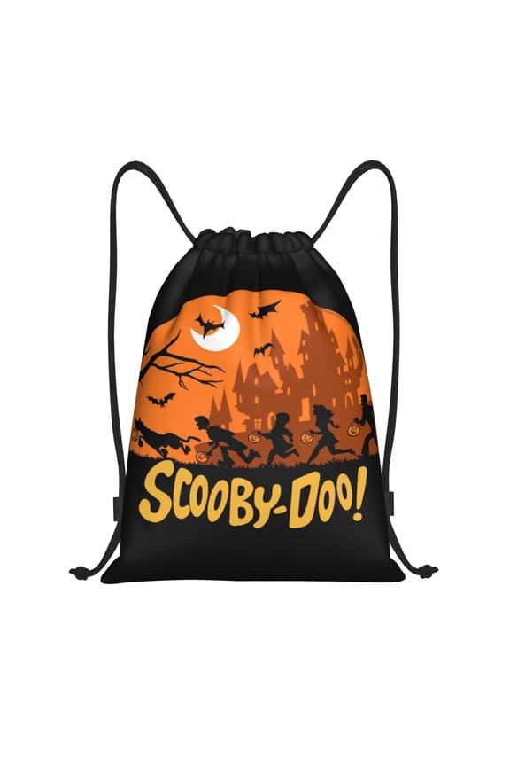 Scooby Doo Drawstring Backpack Fashion Print Waterproof String Bags Lightweight Shoulder Bag Sackpack for Sport Gym Beach Shopping Yoga Travel