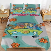 Scooby Doo Duvet Cover 3 Pcs Set Cute Kids Comforter Cover with 2 Pillowcases Luxury Soft Bedding Bedroom Decor for Teens Boys Girls, 86"x70"
