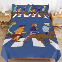 Scooby Doo Duvet Cover 3 Pcs Set Cute Kids Comforter Cover with 2 Pillowcases Luxury Soft Bedding Bedroom Decor for Teens Boys Girls, 86"x70"
