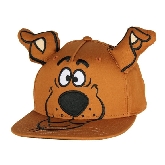 Scooby Doo Embroidered Character Face Adult Adjustable Snapback Hat Cap With 3D Ears