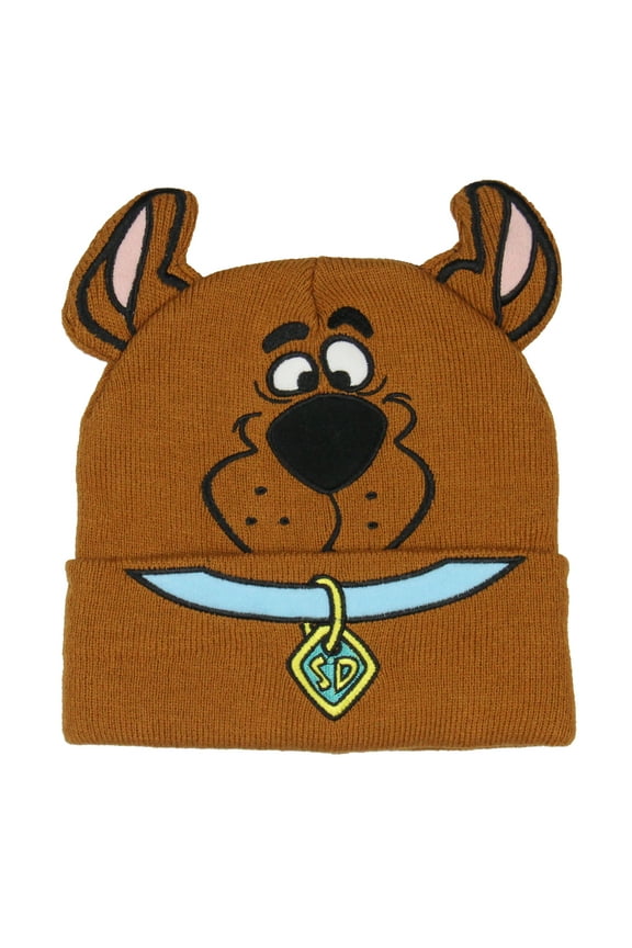 Scooby Doo Embroidered Face and Collar Design OSFM Costume Hat Beanie