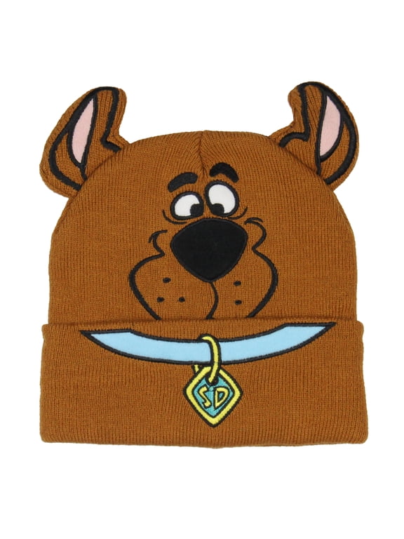 Scooby Doo Embroidered Face and Collar Design OSFM Costume Hat Beanie