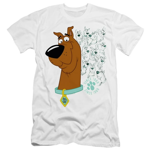 Scooby Doo - Evolution Of Scooby Doo - Premium Slim Fit Short Sleeve Shirt - Medium
