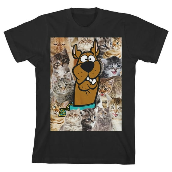 Scooby Doo Face Is Photo Real Toddler Boy's Black Graphic Tee-3T