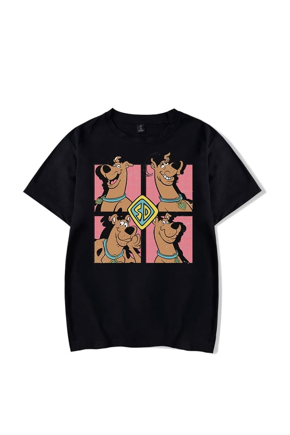 Scooby Doo Faces Of Scooby T-shirt Merch Men Short Sleeve Women Funny Tee Unisex Harajuku Tops