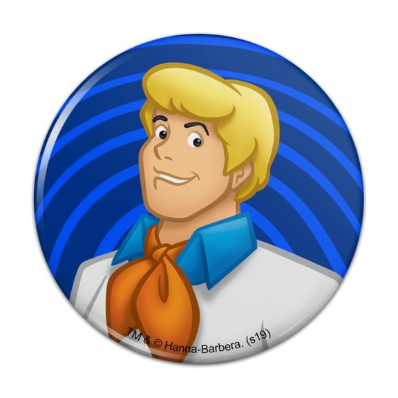Scooby-Doo Fred Character Kitchen Refrigerator Locker Button Magnet
