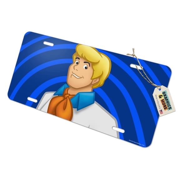 Scooby-Doo Fred Character Novelty Metal Vanity Tag License Plate
