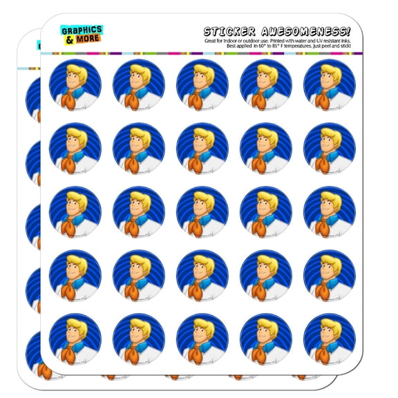 Scooby-Doo Fred Character Planner Calendar Scrapbooking Crafting Stickers