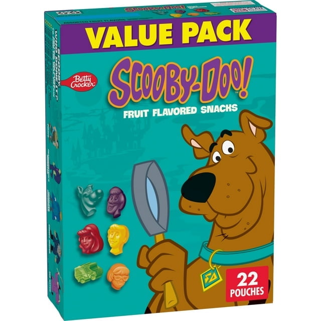 Scooby-Doo Fruit Flavored Snacks, Gluten Free, Kids Snacks, Value Pack, 22 Count, 17.6 oz (Pack of 2)