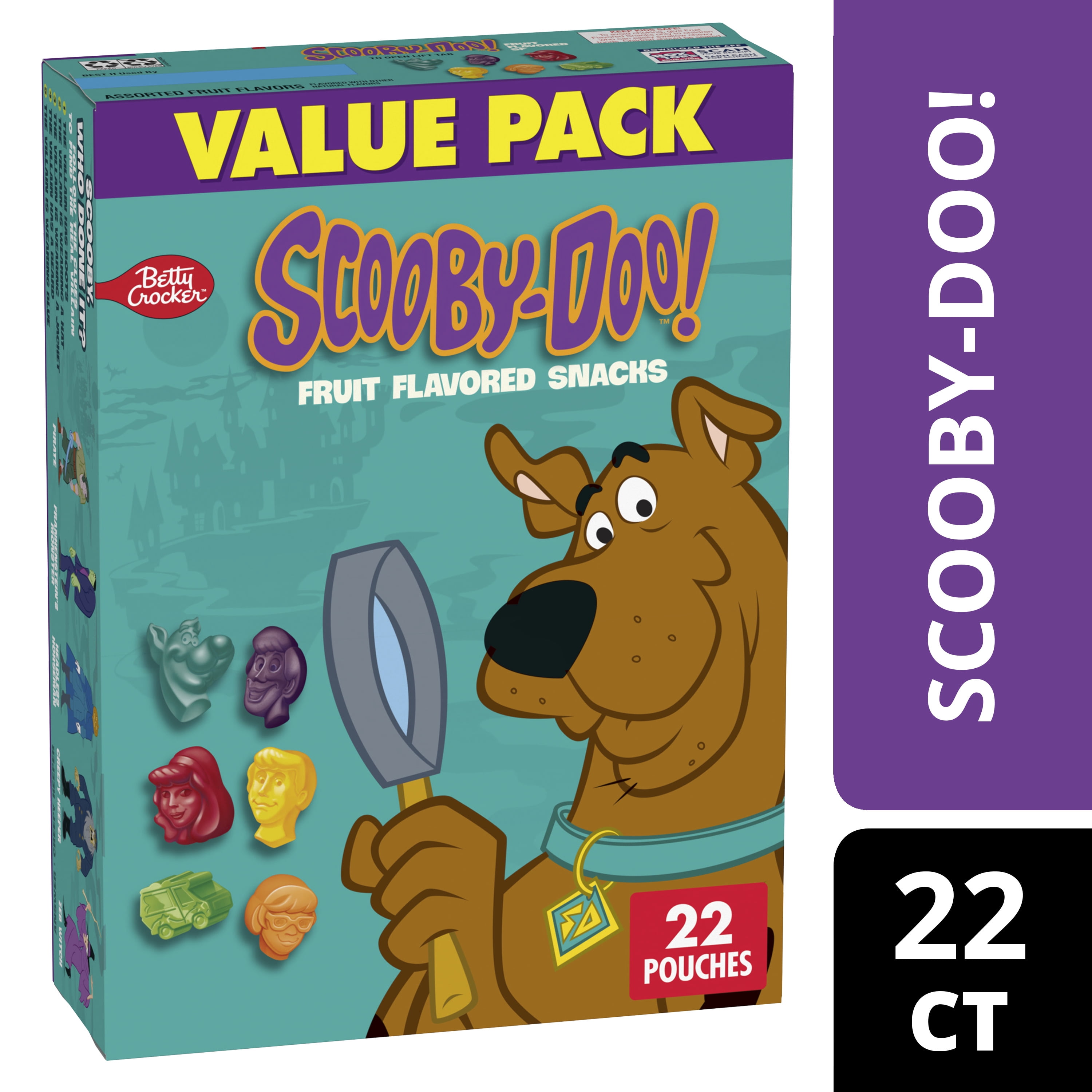 Scooby-Doo Fruit Flavored Snacks, Gluten Free, Kids Snacks, Value Pack, 22 Count, 17.6 oz