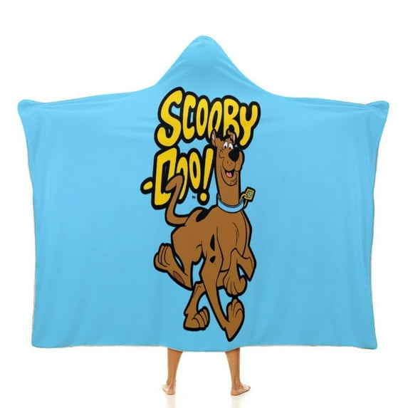 Scooby Doo Fun Hooded Blanket Soft Warm Cloak Wearable Blanket Hoodie For Kids Adult Cozy Flannel Fleece Bedding Throw Hooded Blanket