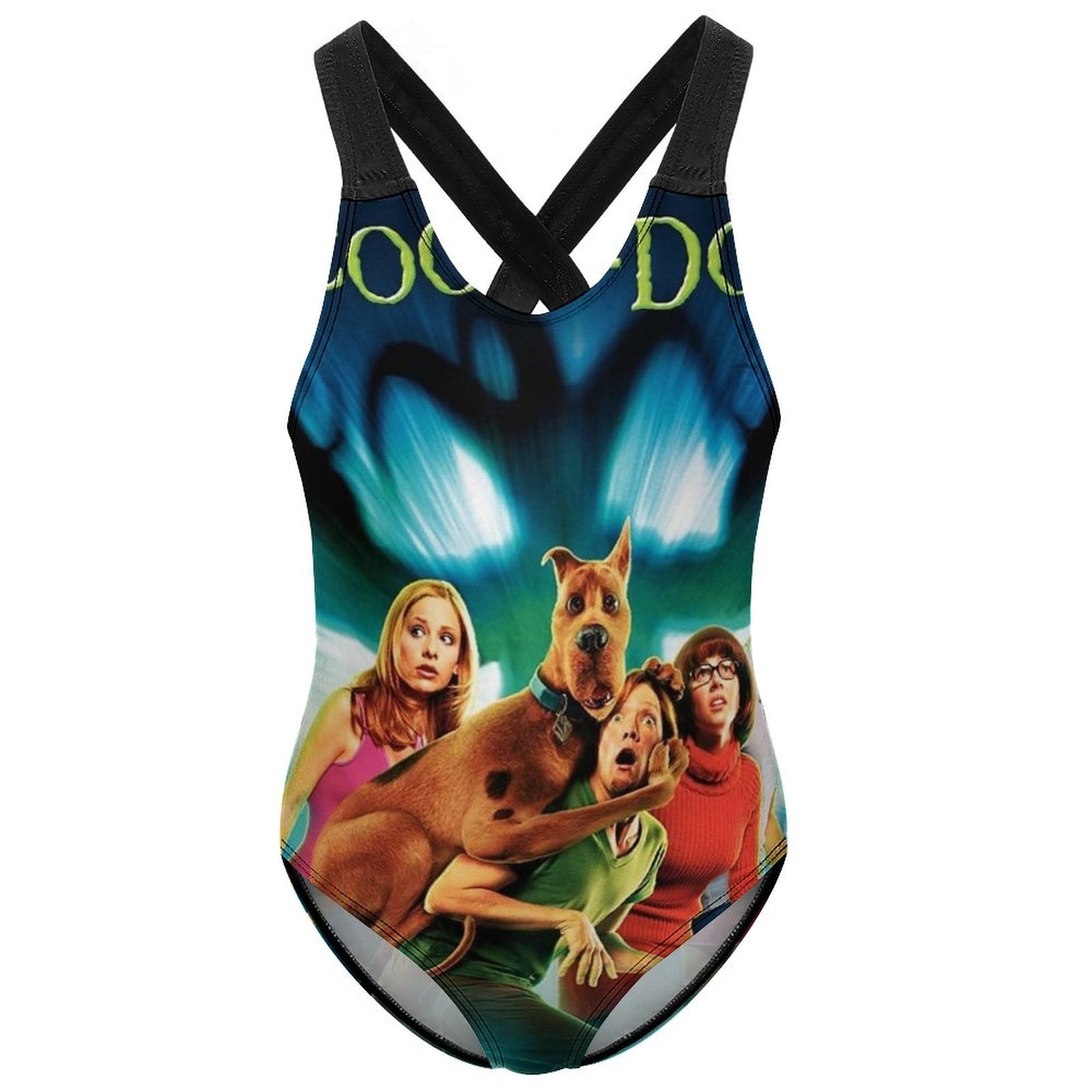 Scooby Doo Girls Swimwear Cartoon Cross Shoulder Swimsuit Bathing Suits ...