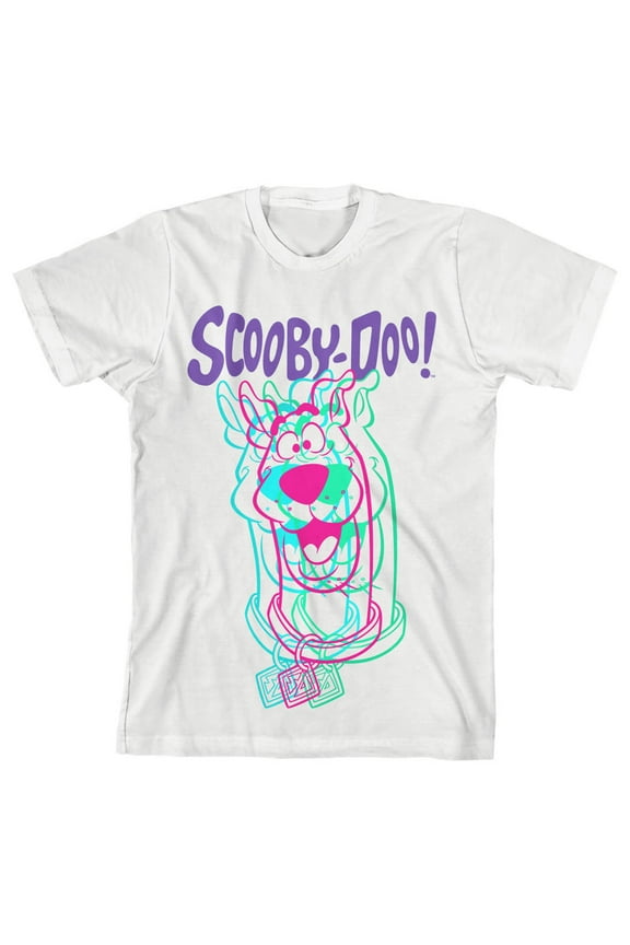 Scooby Doo Glitch 3d effect on Toddler Boy's White Tee-4T