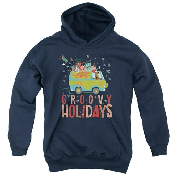Scooby Doo! Goovy Holidays Christmas Kids Pull-Over Hoodie for Youth Boys and Girls