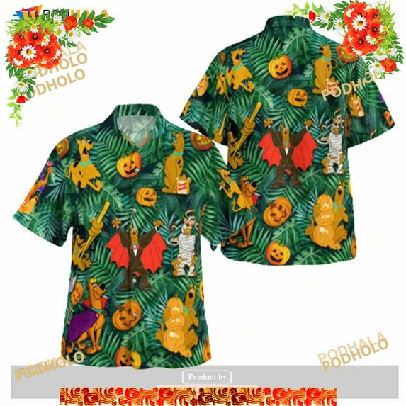 Scooby-Doo Halloween Disguise Funny Hawaiian Shirt