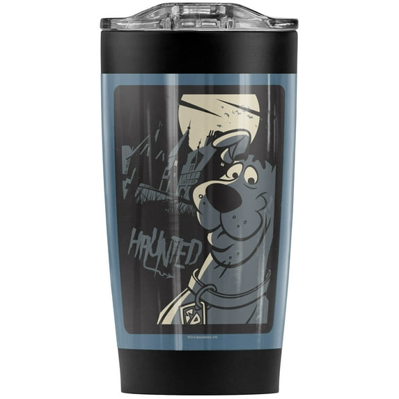 Scooby Doo Haunted Smirk Stainless Steel Tumbler 20 oz Coffee Travel Mug/Cup, Vacuum Insulated & Double Wall with Leakproof Sliding Lid | Great for Hot Drinks and Cold Beverages
