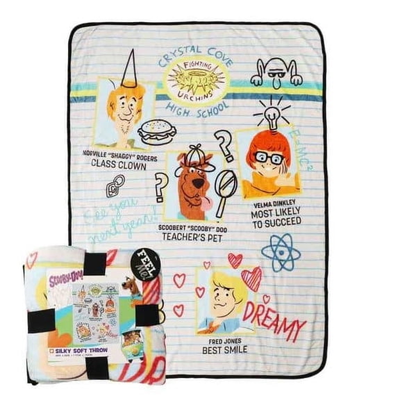 Scooby Doo High School Memories Silk Touch Throw Blanket, 46 x 60 inches