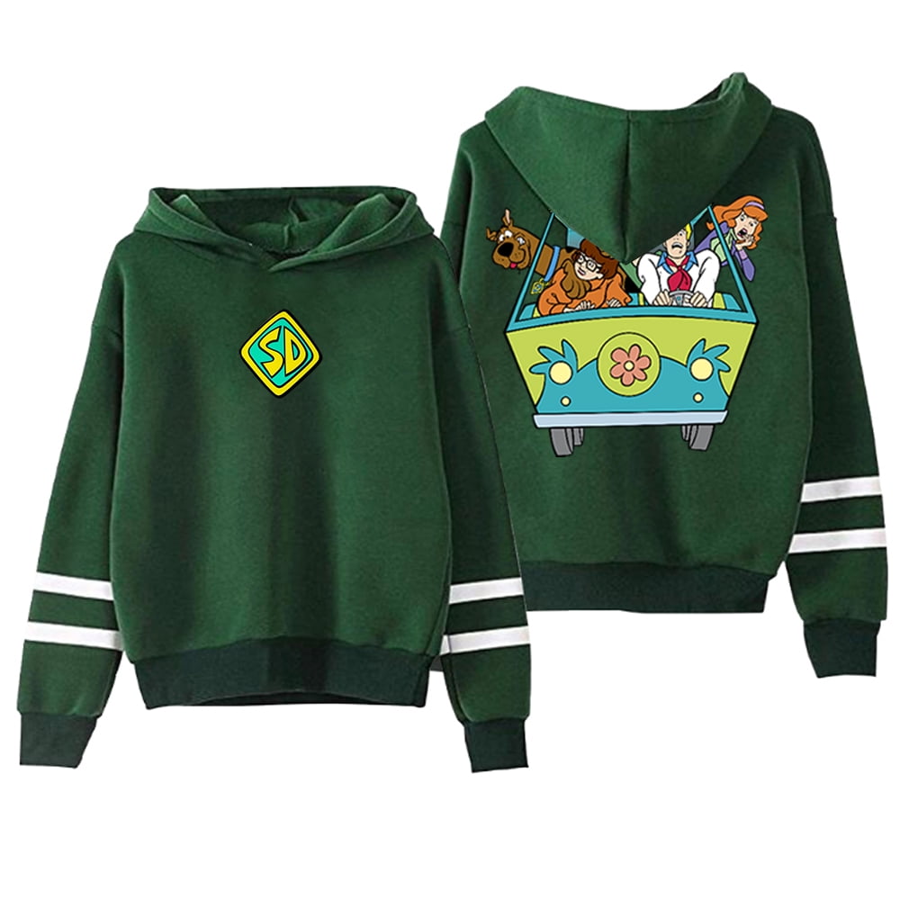 Scooby Doo Hoodie Pocketless Parallel Bars Sleeve Streetwear Women Men