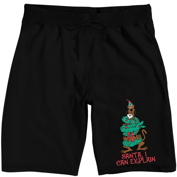 Scooby Doo I Can Explain Men's Black Sleep Pajama Shorts-Large