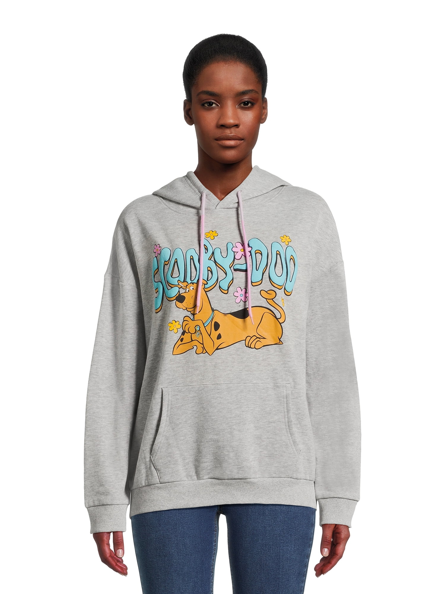 Scooby-Doo Juniors Front and Back Print Hoodie with Long Sleeves, Size XS-3XL