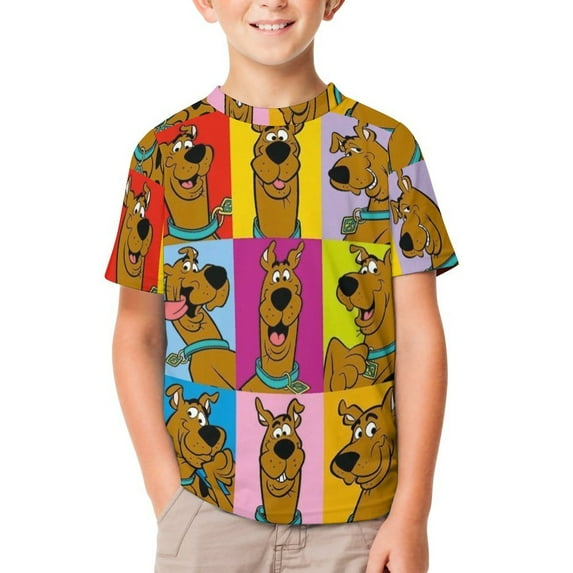 Scooby Doo Kid's T-Shirt Short Sleeve T-Shirt Tops Summer Tee Shirt for Boys Girls 120CM