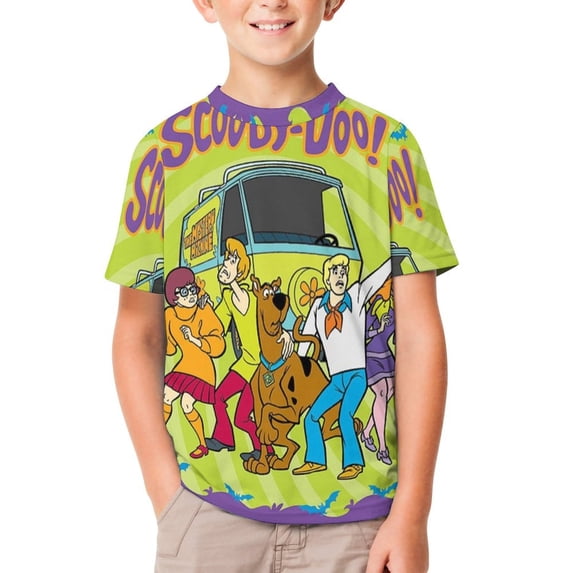 Scooby Doo Kid's T-Shirt Short Sleeve T-Shirt Tops Summer Tee Shirt for Boys Girls 140CM